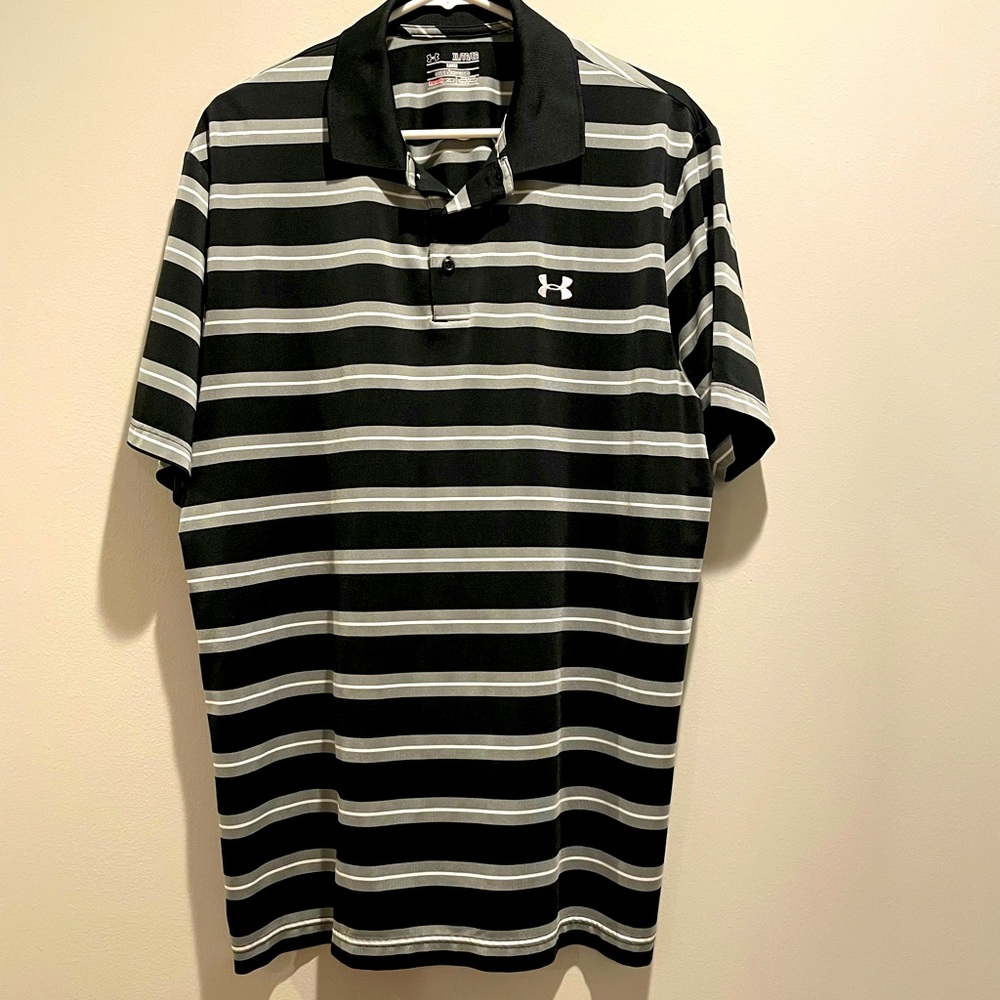 Black and gray Under Armour polo. Size XL